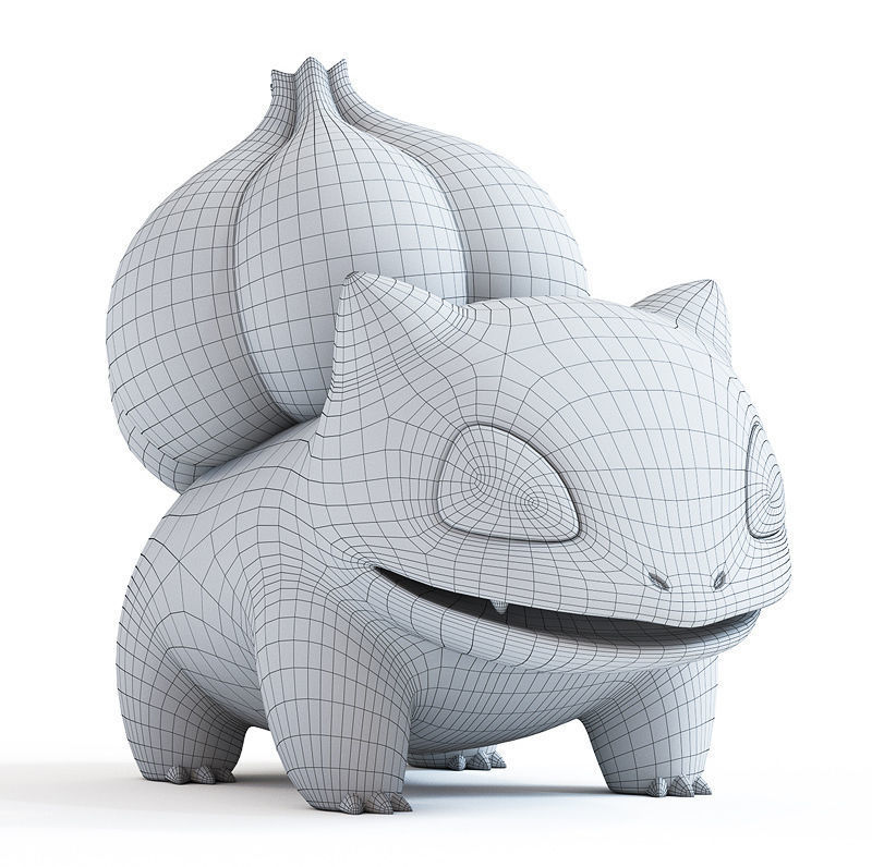 Pokemon Bulbasaur Low-poly 3D model_5