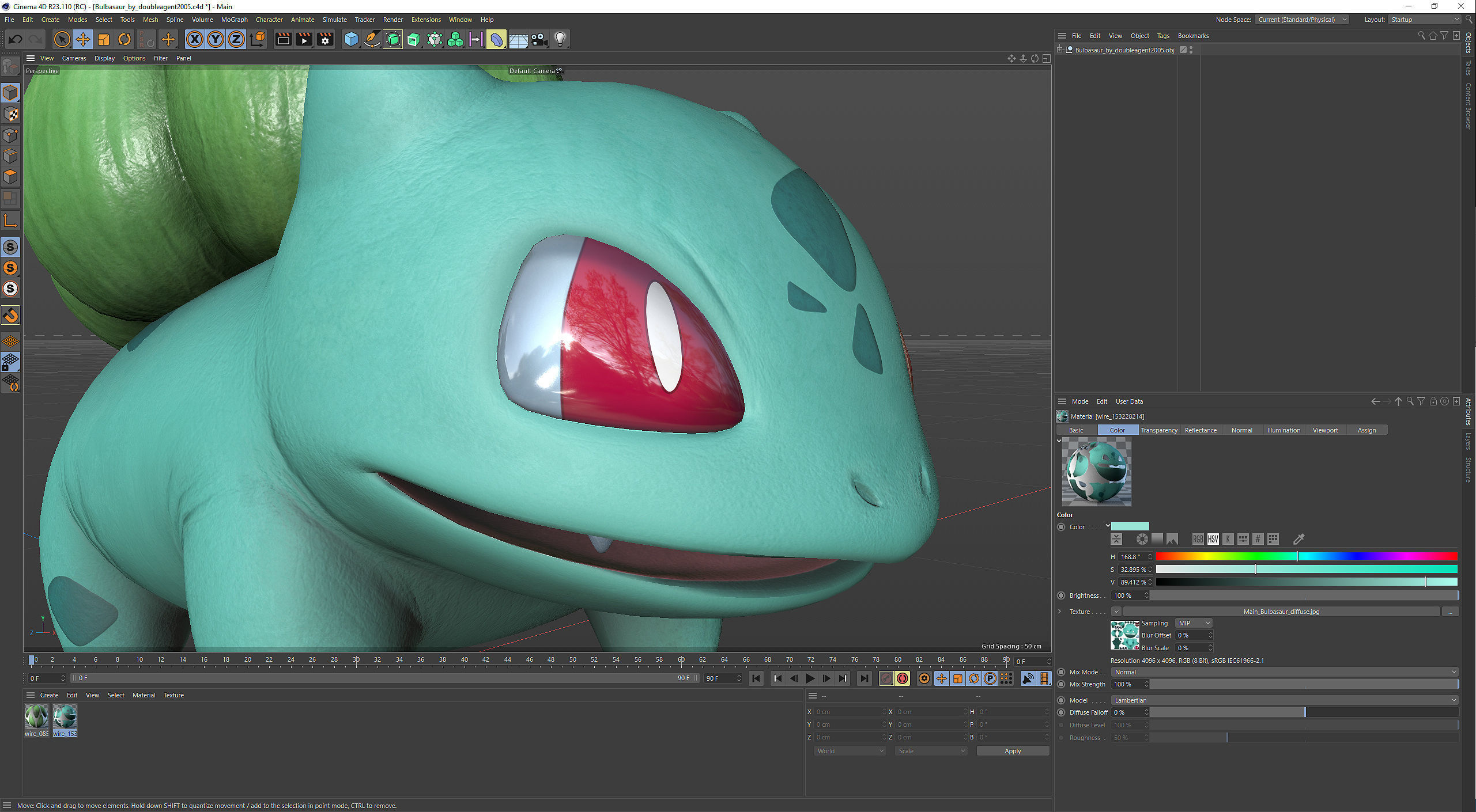 Pokemon Bulbasaur Low-poly 3D model_11