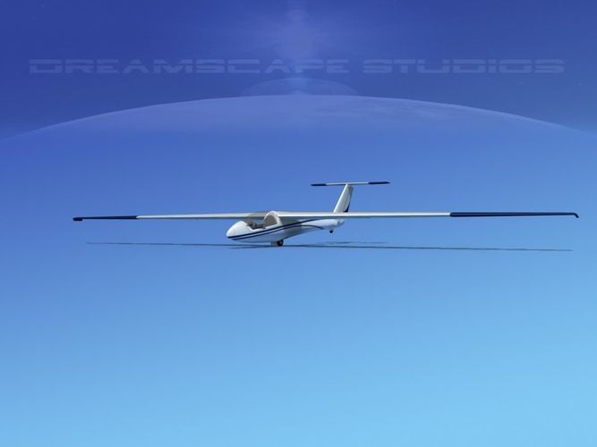 SZD-36 Cobra Glider V08 Low-poly 3D model