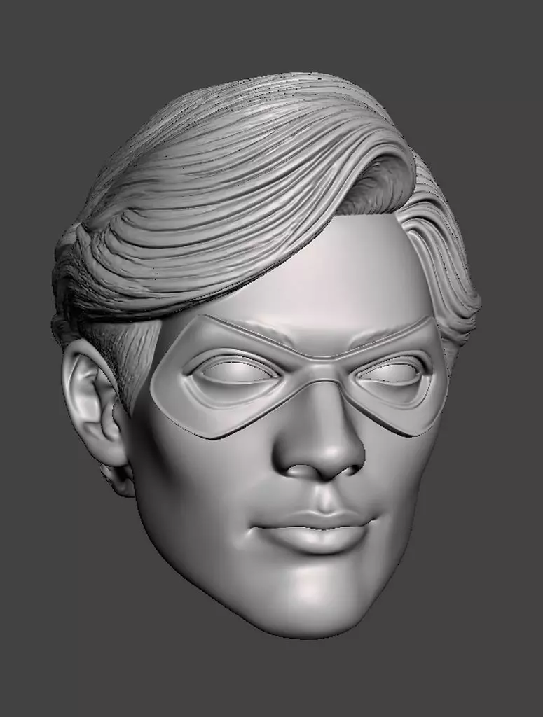 Robin by George Perez headsculpt head sculpt 3D print model