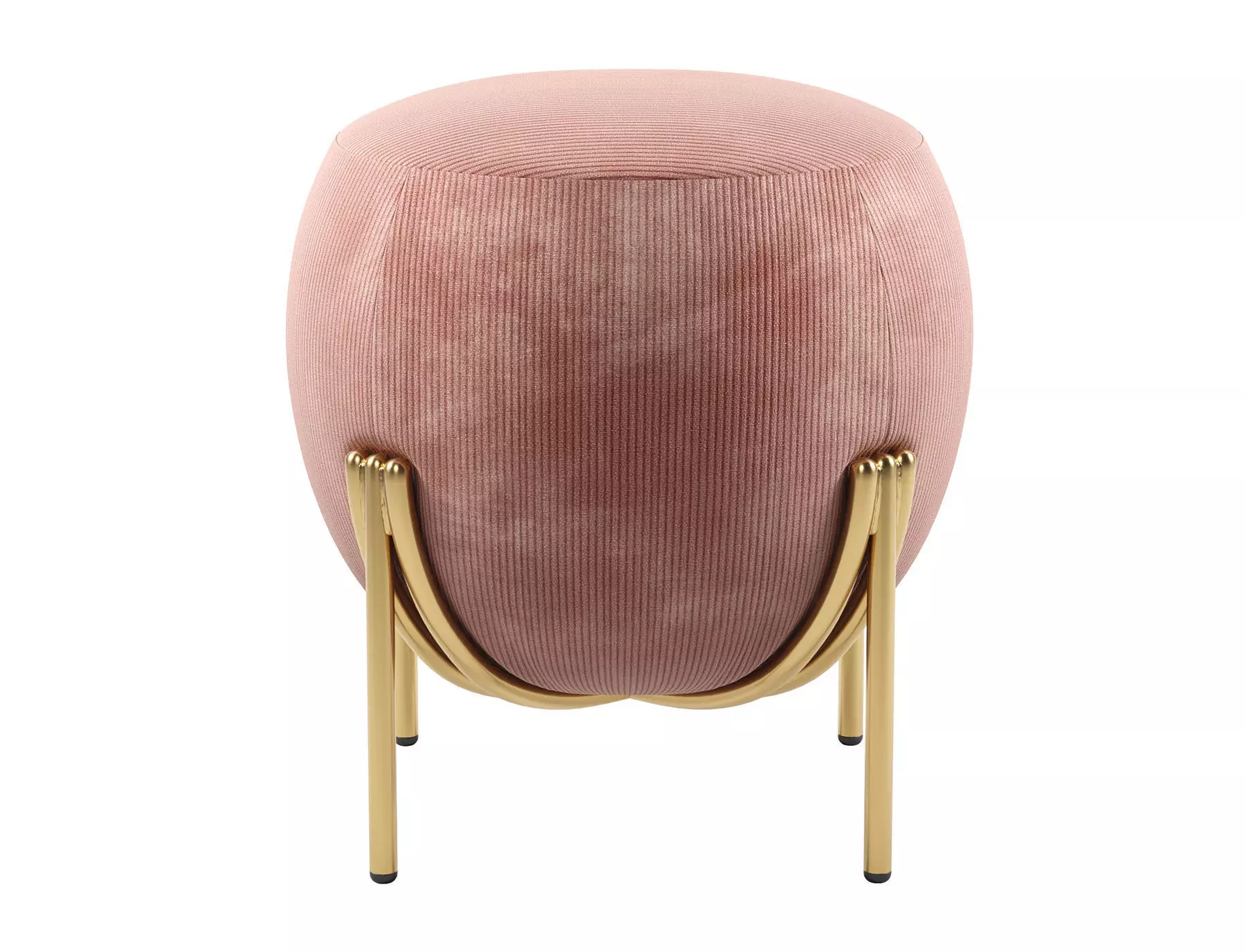 Pink Corduroy Small Ottoman 3D model