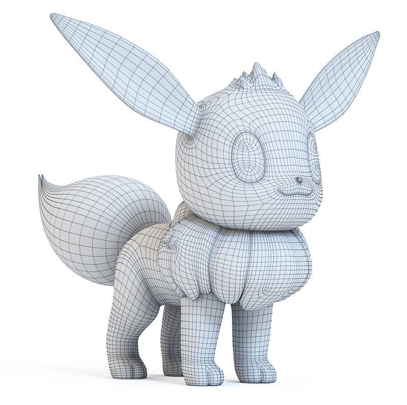 Pokemon Eevee Low-poly 3D model_11