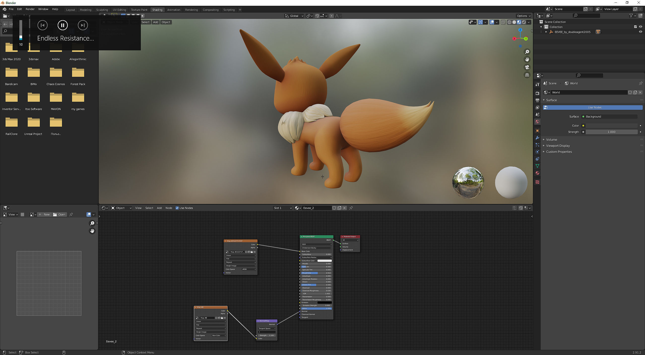 Pokemon Eevee Low-poly 3D model_18