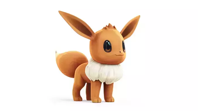 Pokemon Eevee Low-poly 3D model