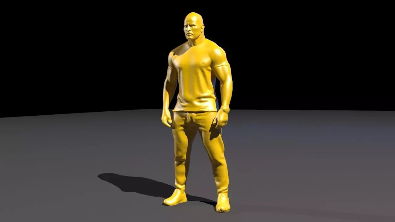 The Rock ll Dwayne Johnson ll 3D Print Model ll 1 18 Scale 3D print model