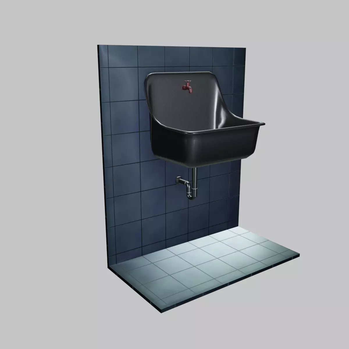 Kitchen Sink Low-poly 3D model