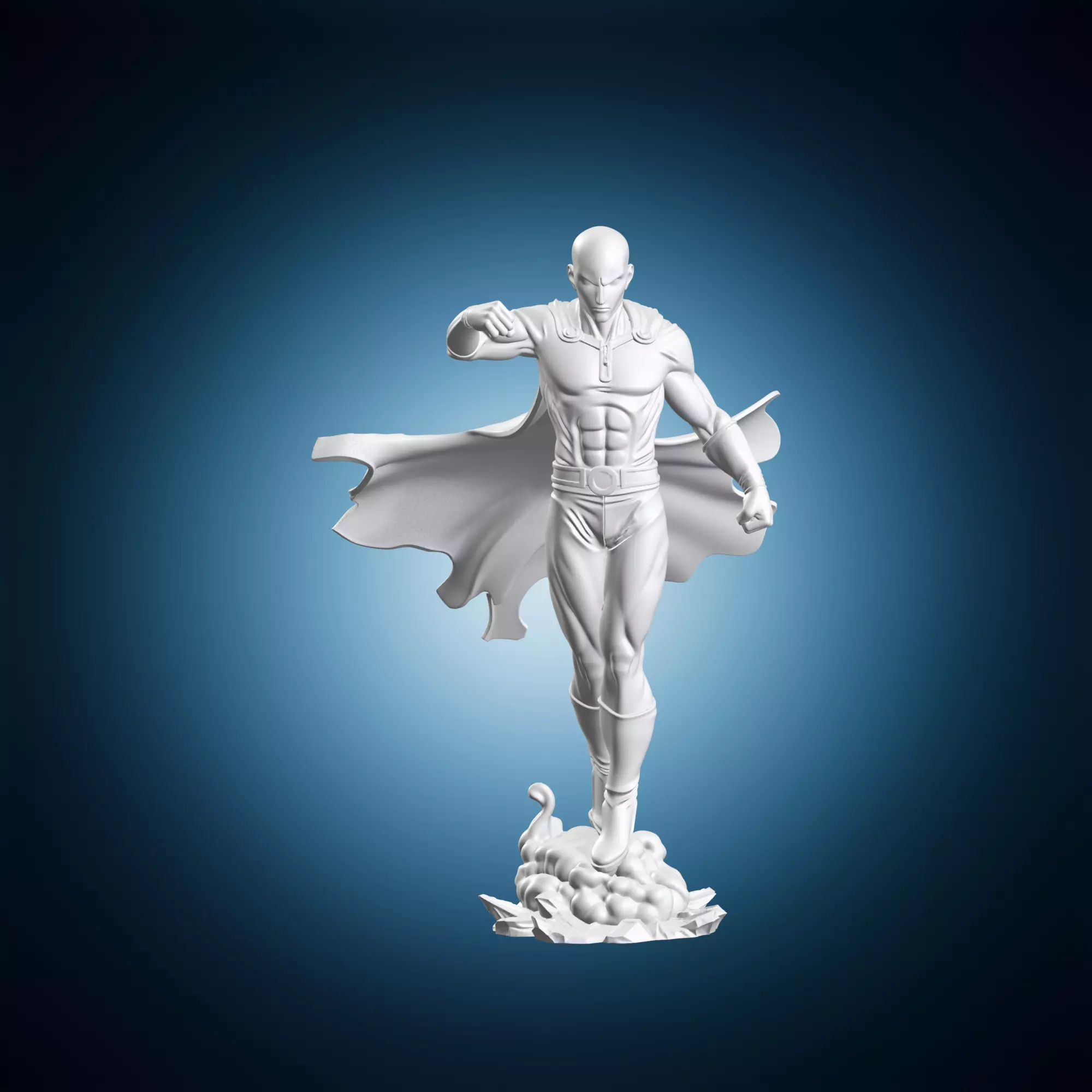One Punch Man Saitama Statue 3D print model