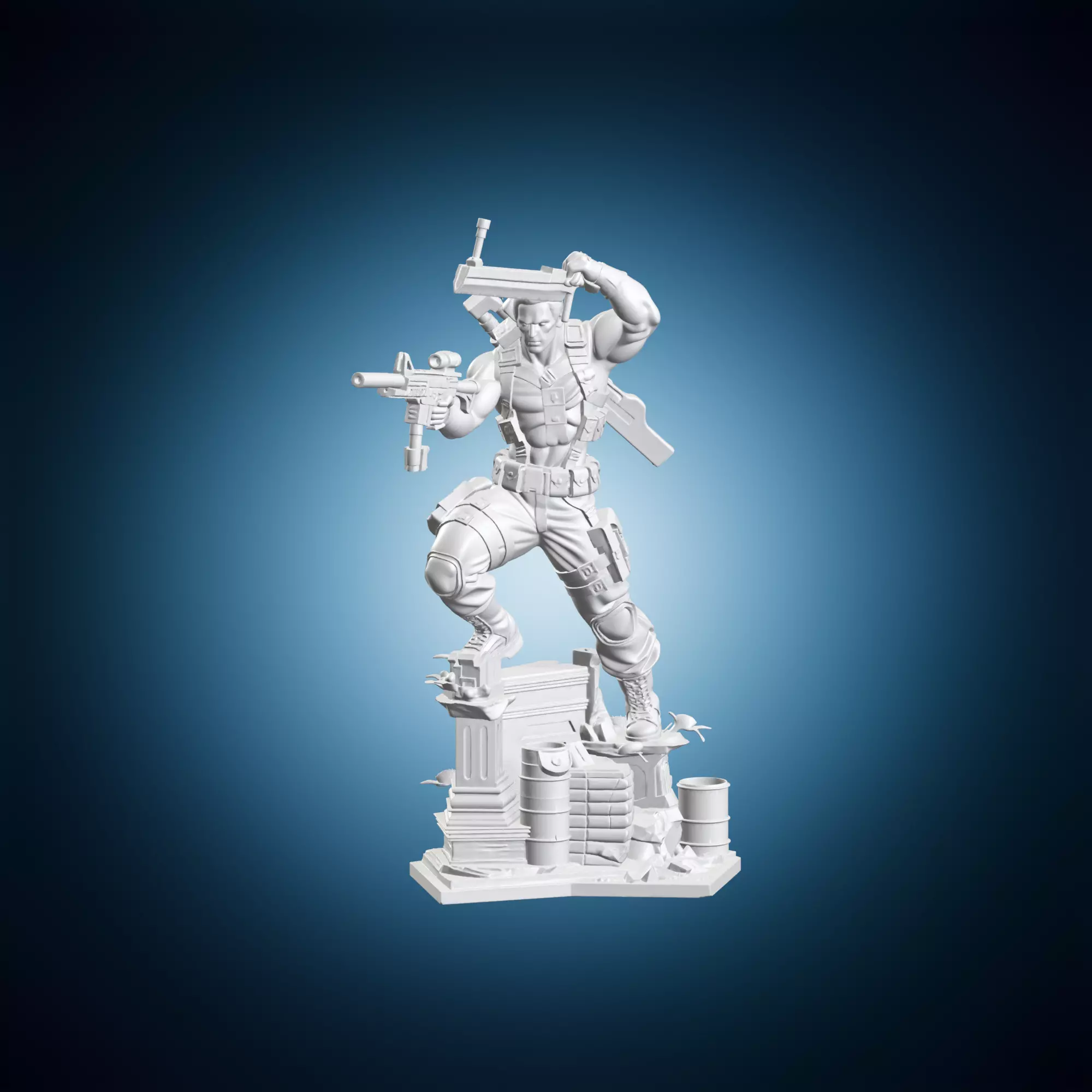 Punisher Superhero Action Figure 3D print model