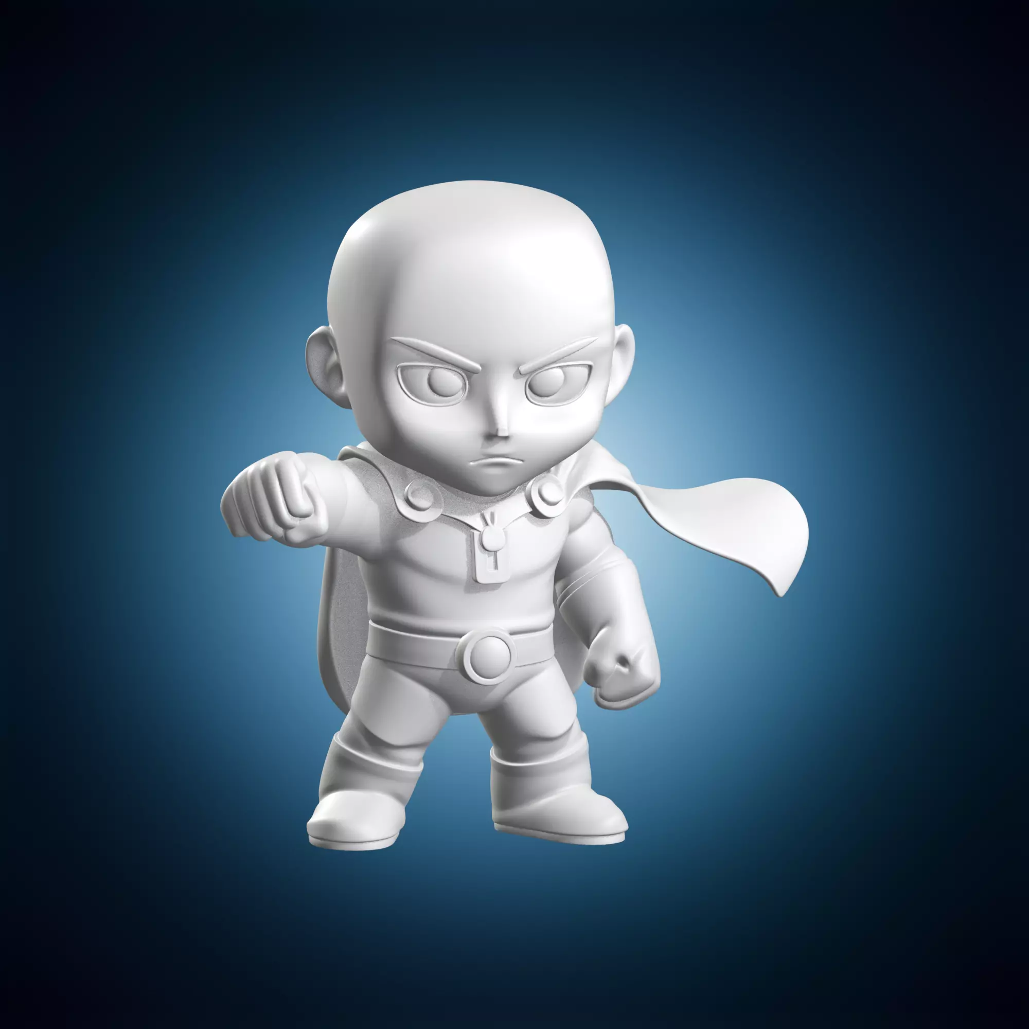 One Punch Man Saitama Chibi 3D print model