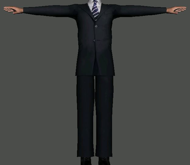 High Quality Business Man Low-poly 3D model_1