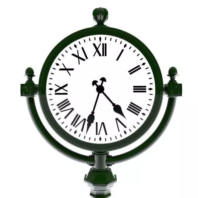Street clock 3D model_0