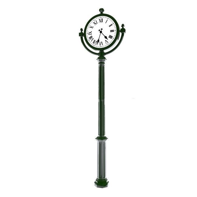 Street clock 3D model_1