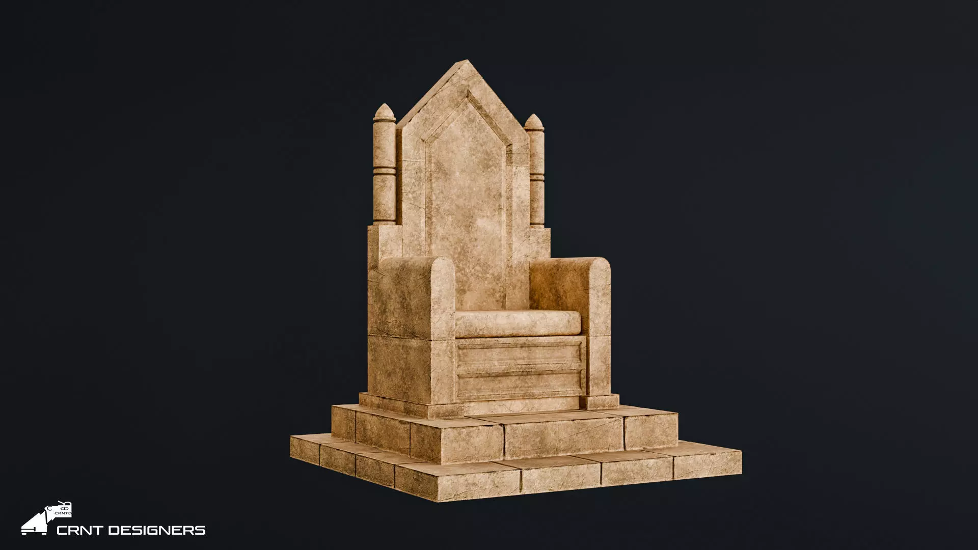 Ancient Throne - Game Ready - UE4 And UE5 Optimized Low-poly 3D model