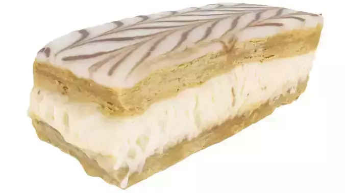 Cake Slice - High and Low Poly versions Low-poly 3D model