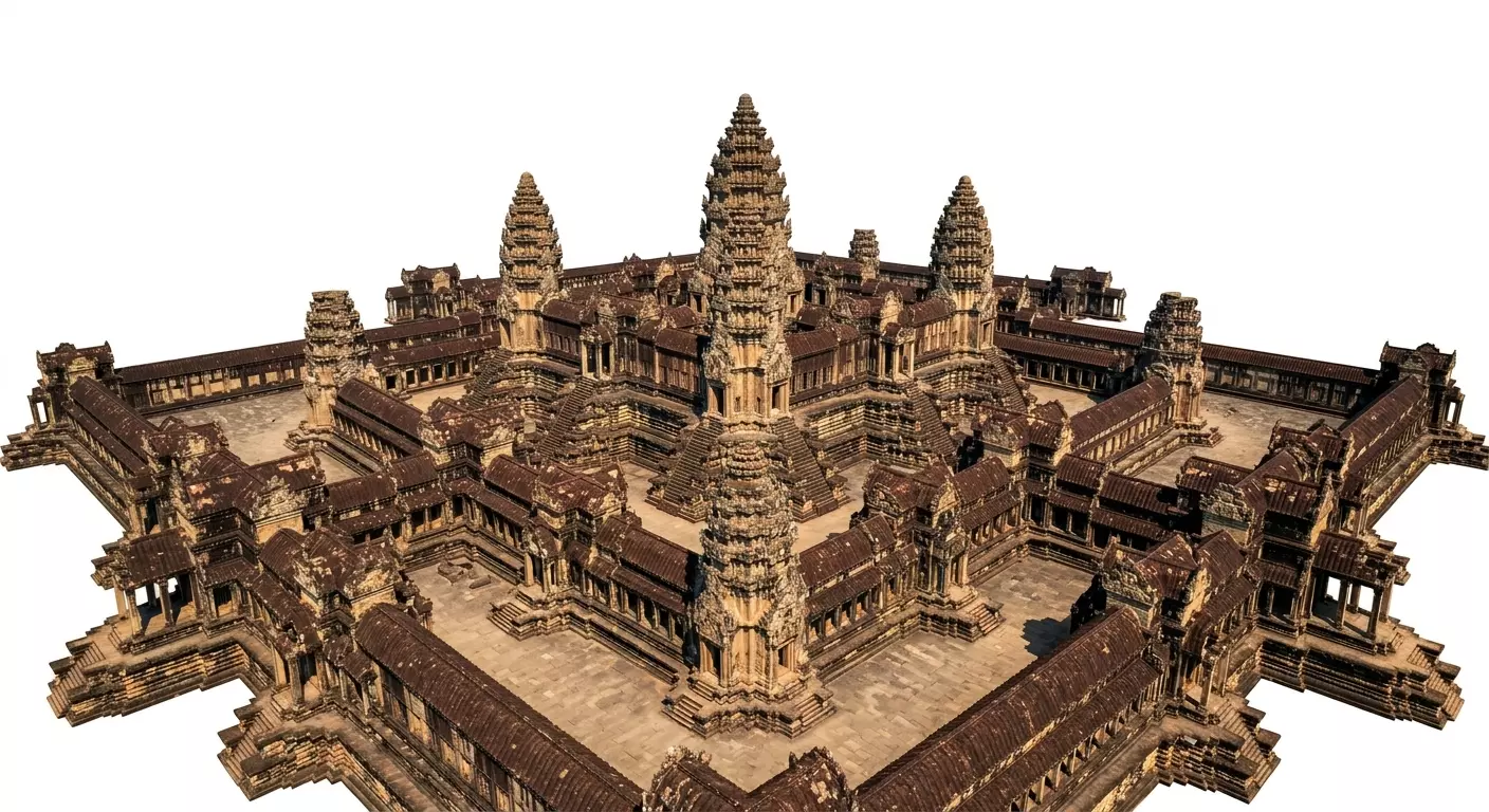 Ancient Temple City 3D Model 3D model 3D printable | CGTrader