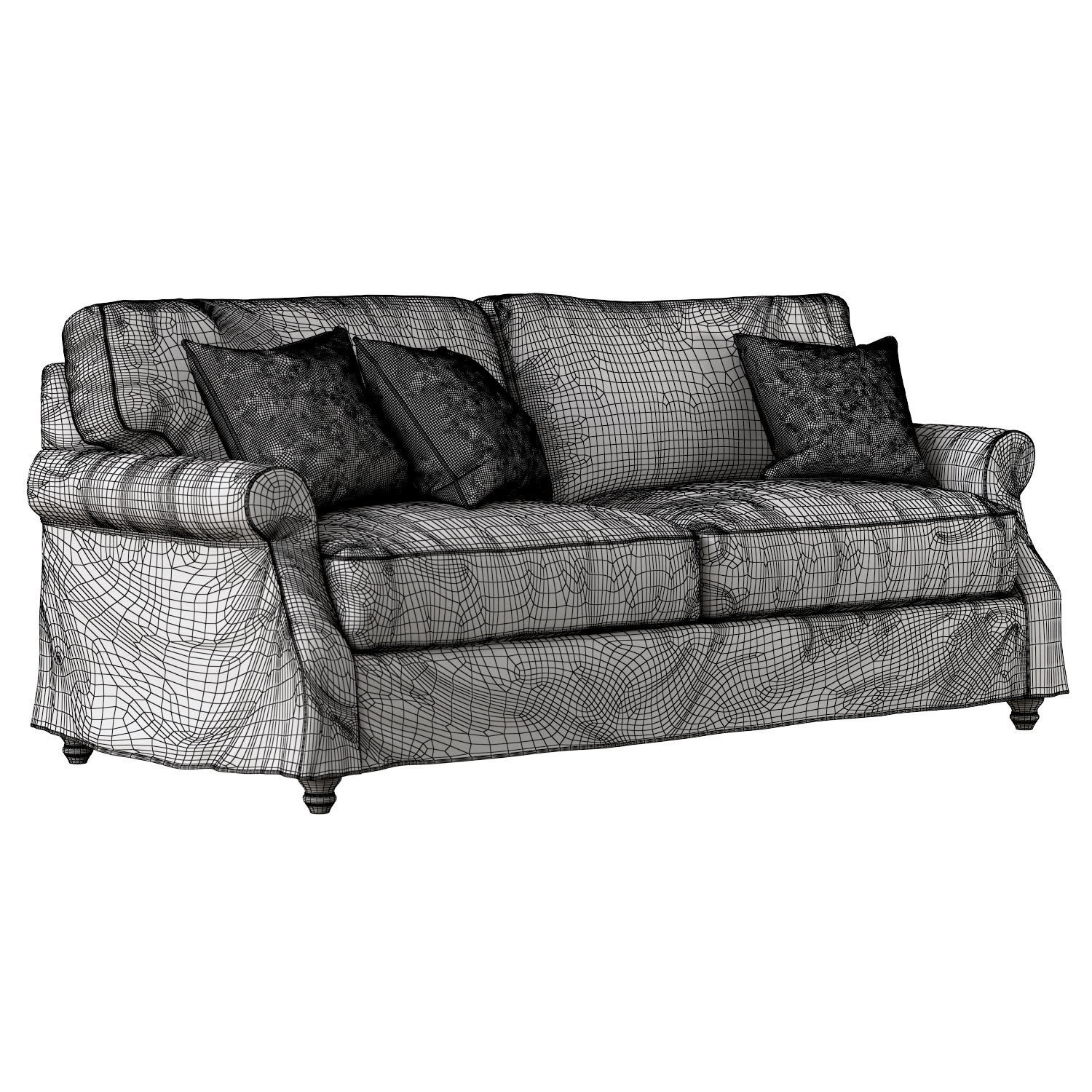 Tifton Sofa Slipcover 3D model_2