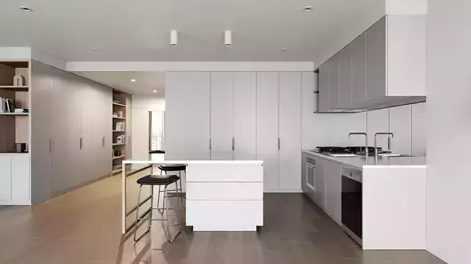 Archinteriors vol 72 - minimalist apartment 3D model 3