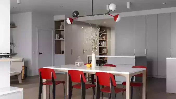 Archinteriors vol 72 - minimalist apartment 3D model