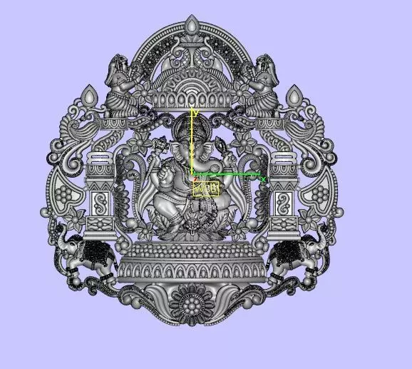 Ganesh necklace pendant stl file 3D print model