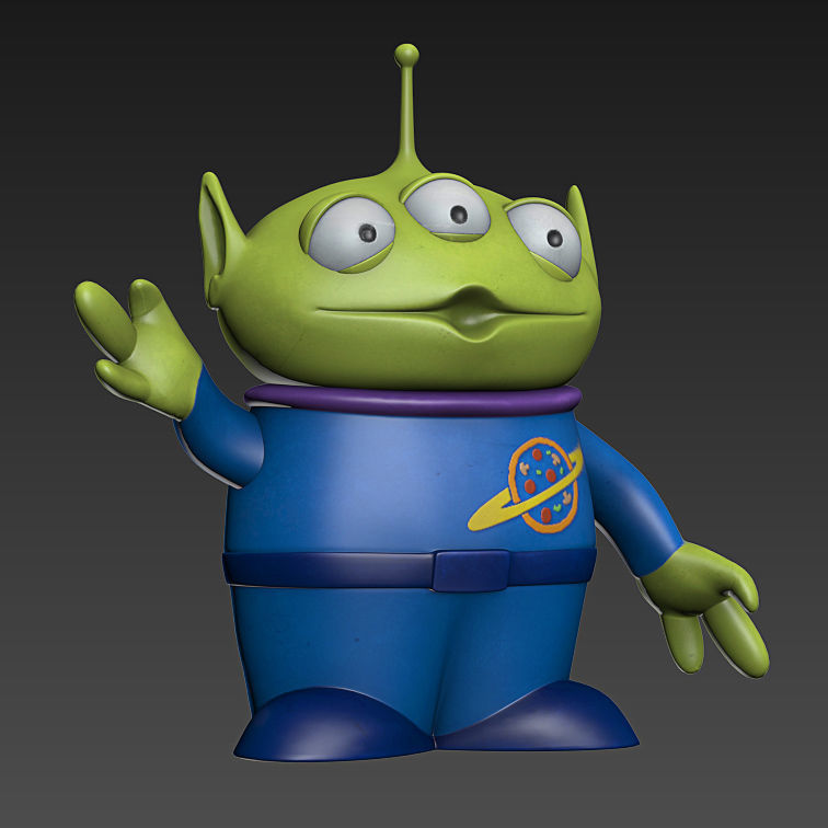 Toy Story Alien Low-poly 3D model_5