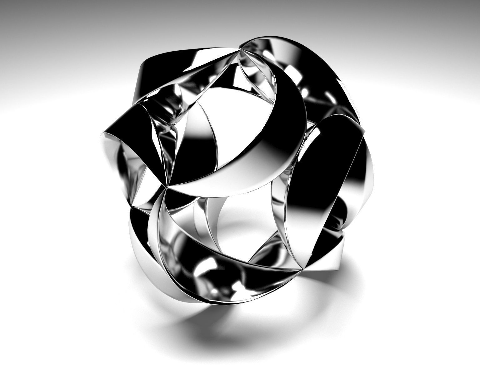 trinity abstract ring 3D print model_2