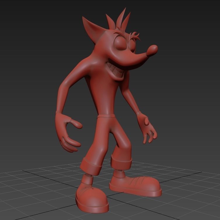 Crash Bandicoot Low-poly 3D model_5