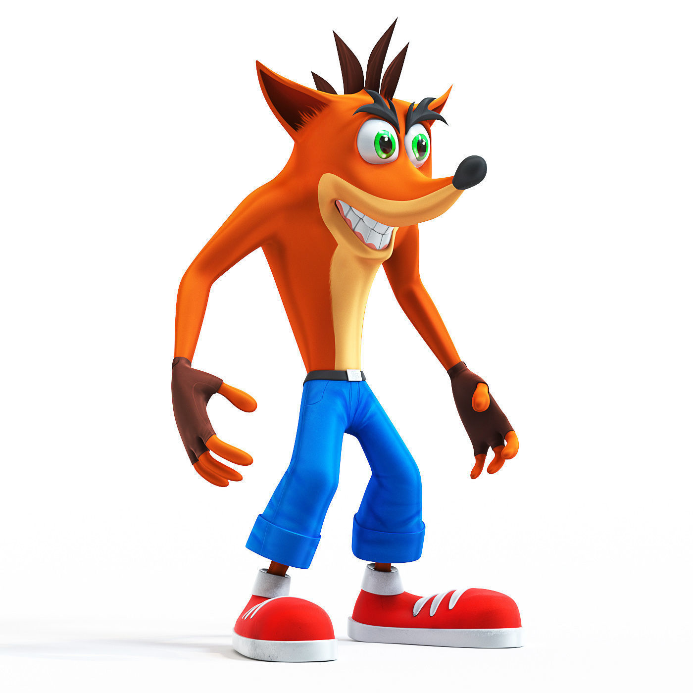 Crash Bandicoot Low-poly 3D model_1