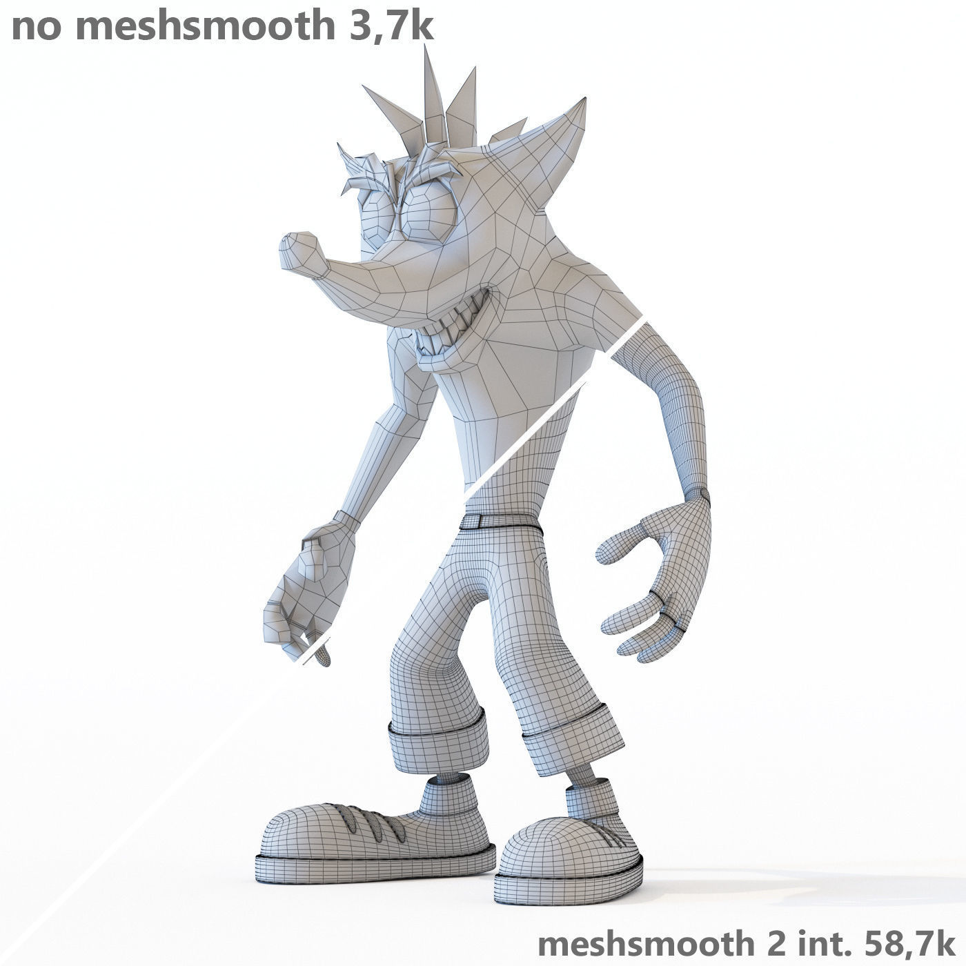 Crash Bandicoot Low-poly 3D model_4