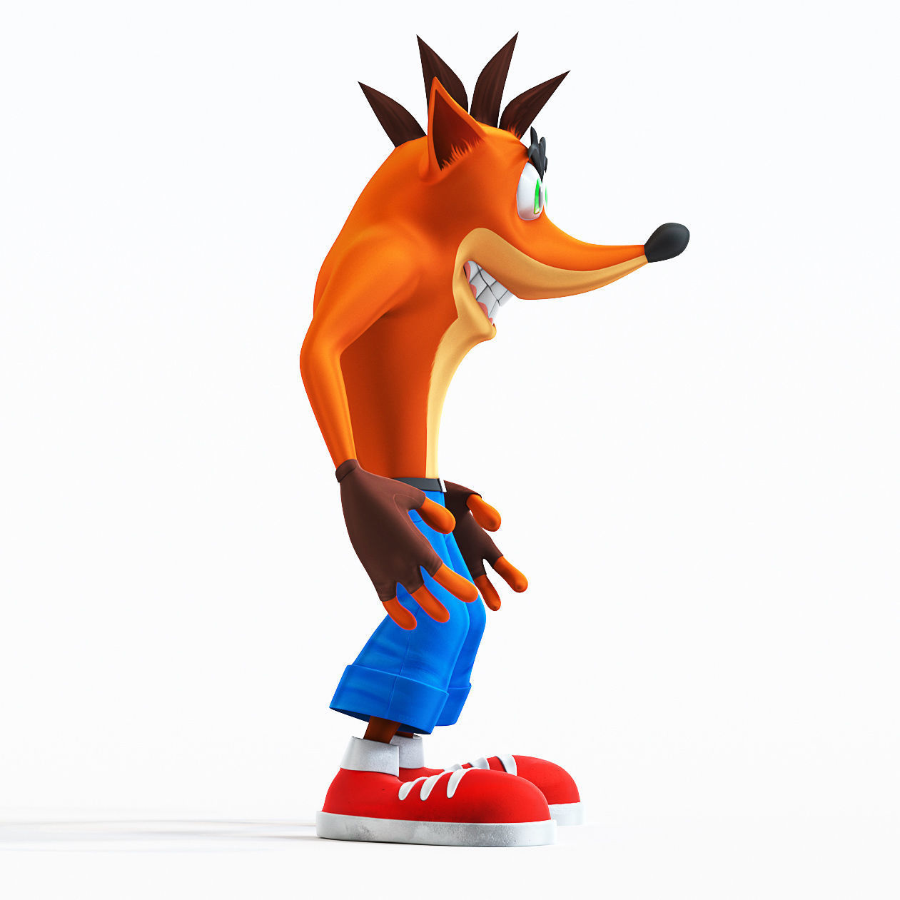 Crash Bandicoot Low-poly 3D model_3