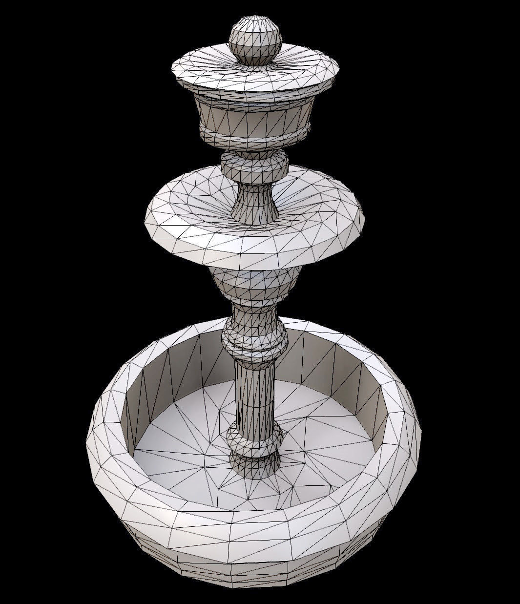 Fountain - PBR - Textured Low-poly 3D model_4