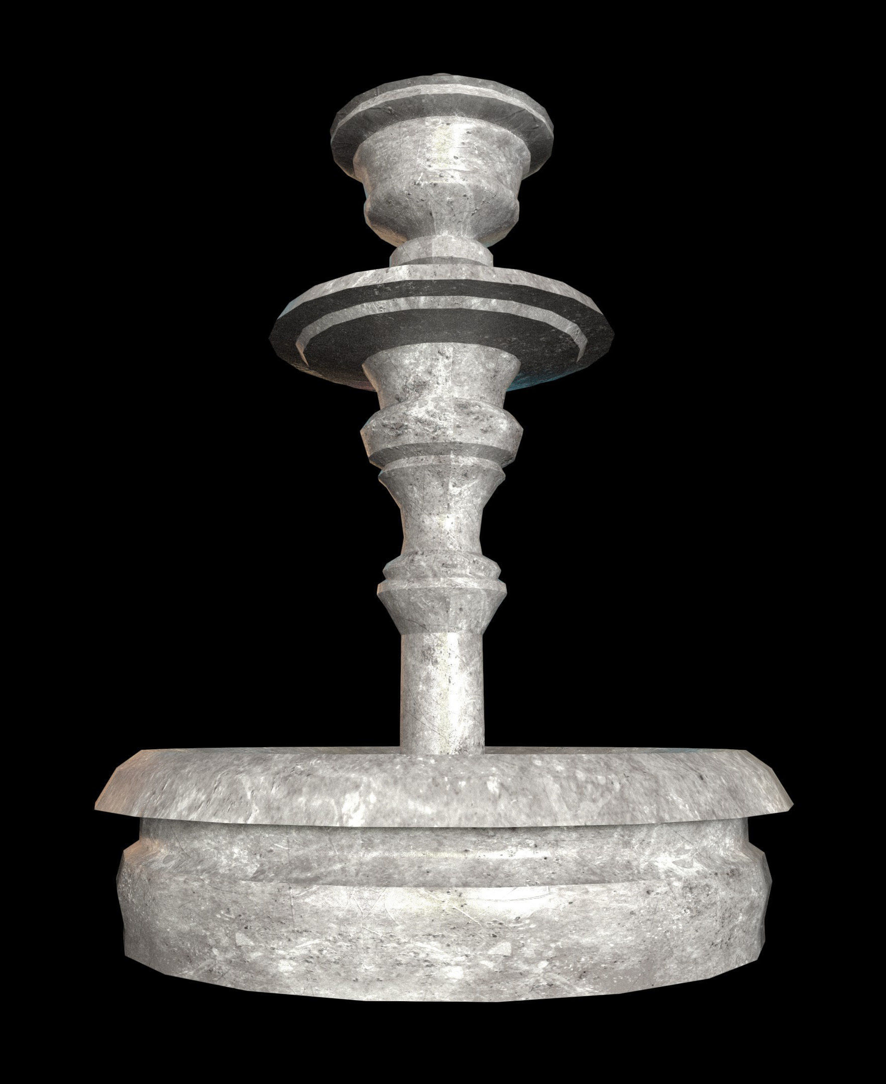 Fountain - PBR - Textured Low-poly 3D model_1