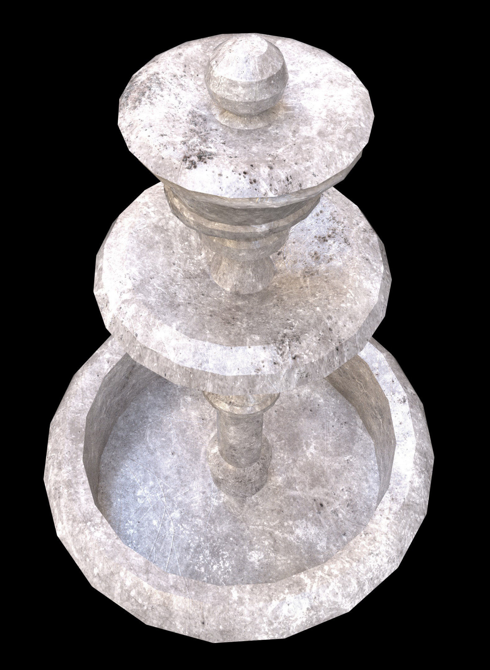 Fountain - PBR - Textured Low-poly 3D model_2