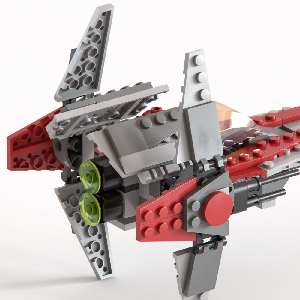Lego V-wing Fighter 6205  3D model_2