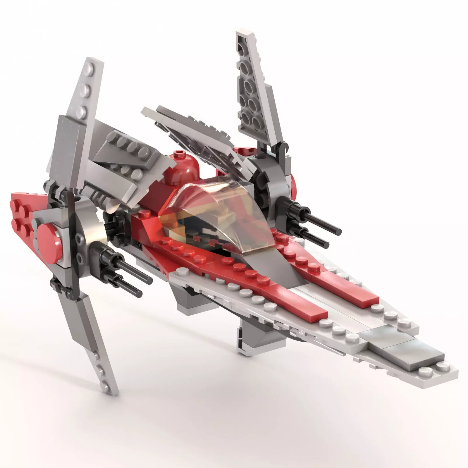 Lego V-wing Fighter 6205  3D model_0