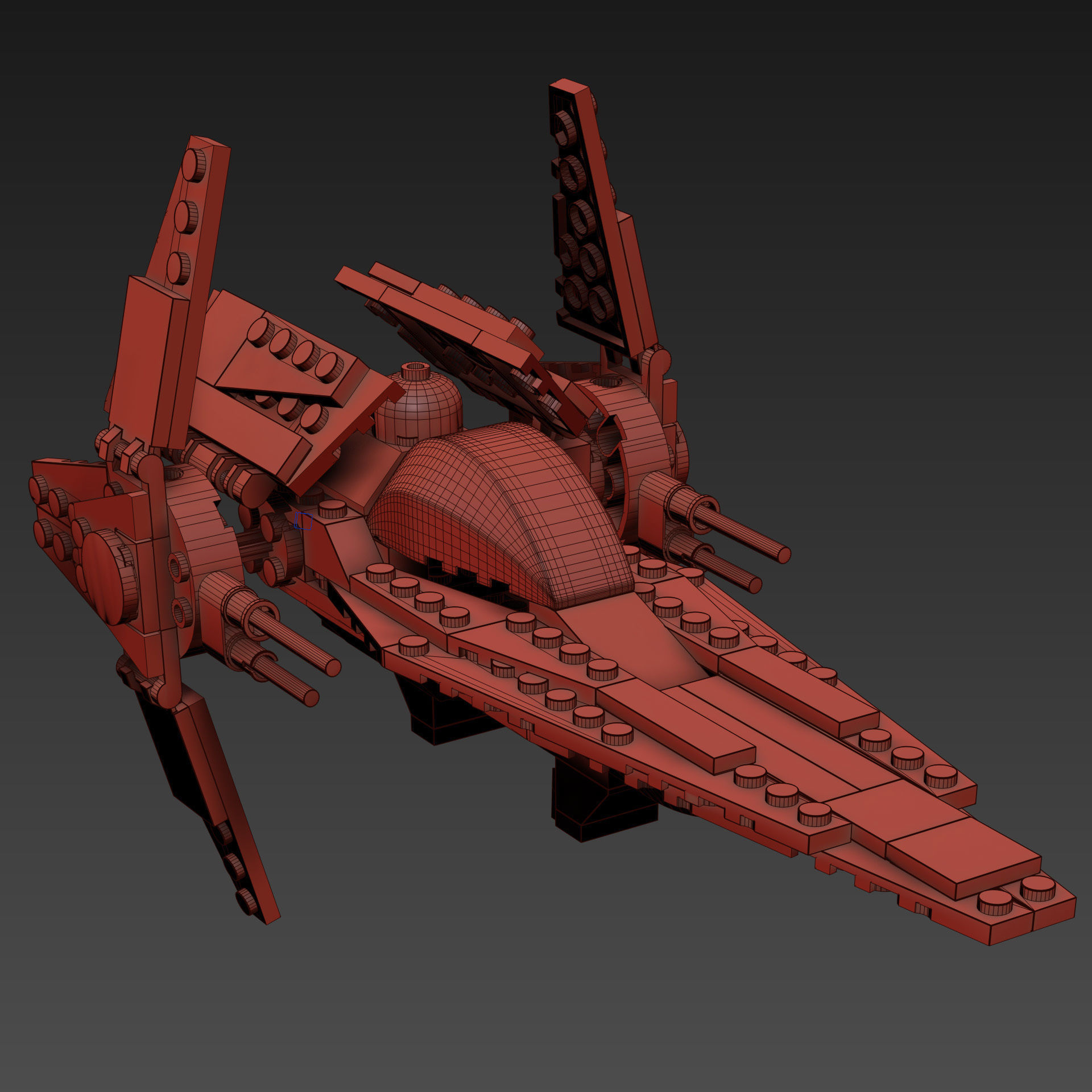 Lego V-wing Fighter 6205  3D model_3