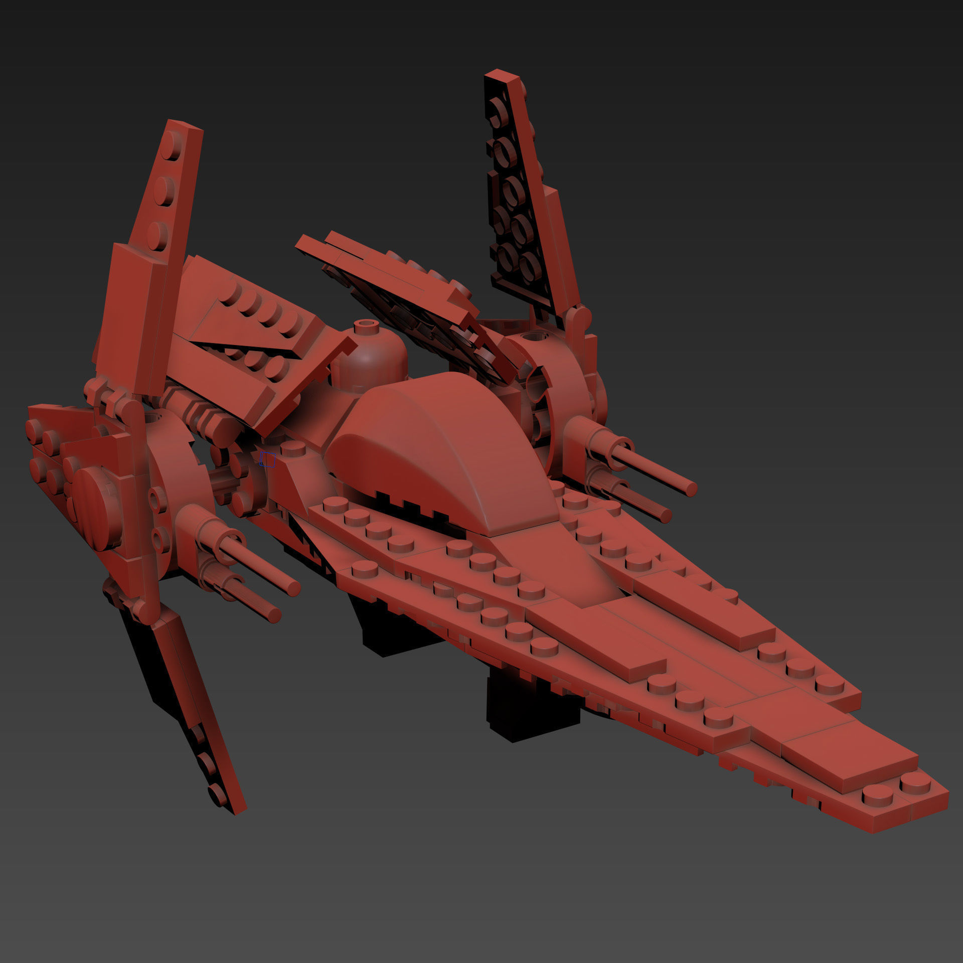 Lego V-wing Fighter 6205  3D model_4