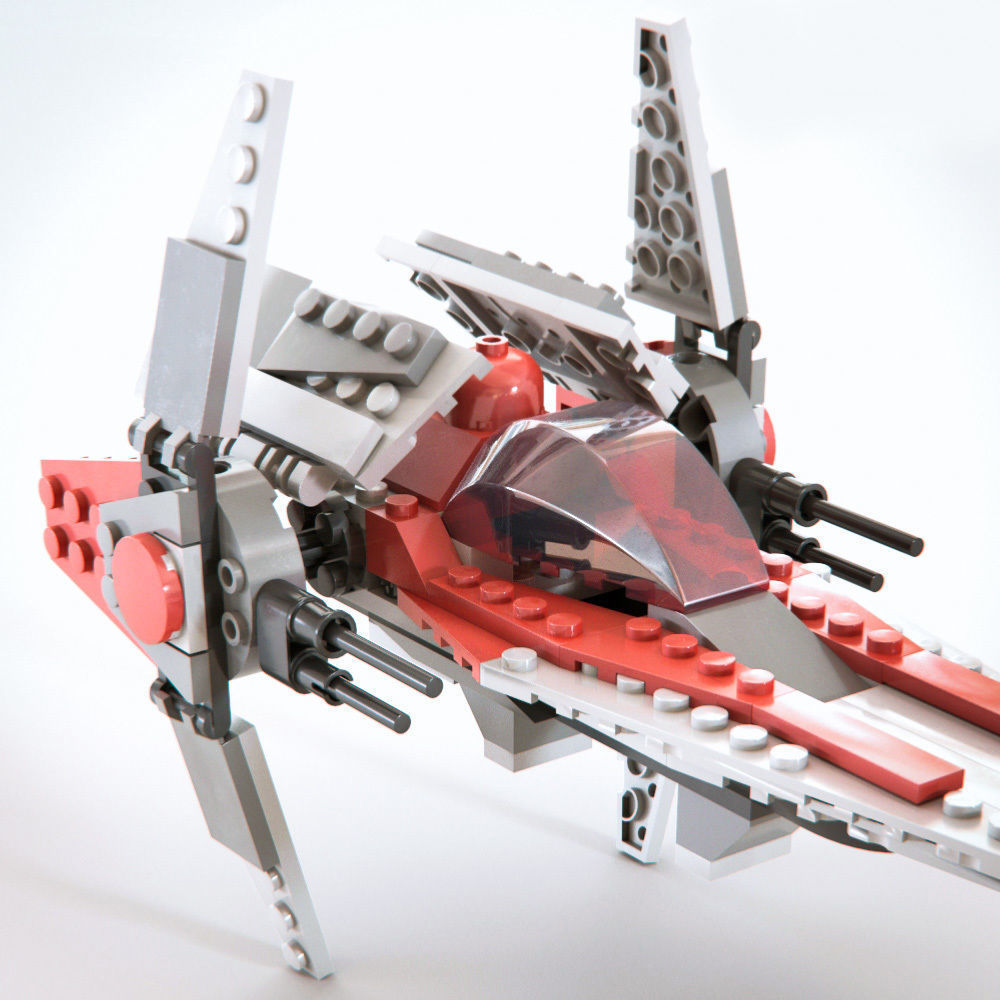 Lego V-wing Fighter 6205  3D model_1