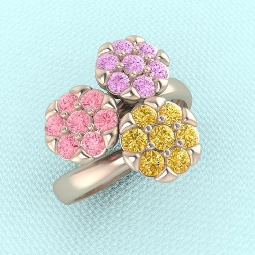 Ring bouquet 3D print model