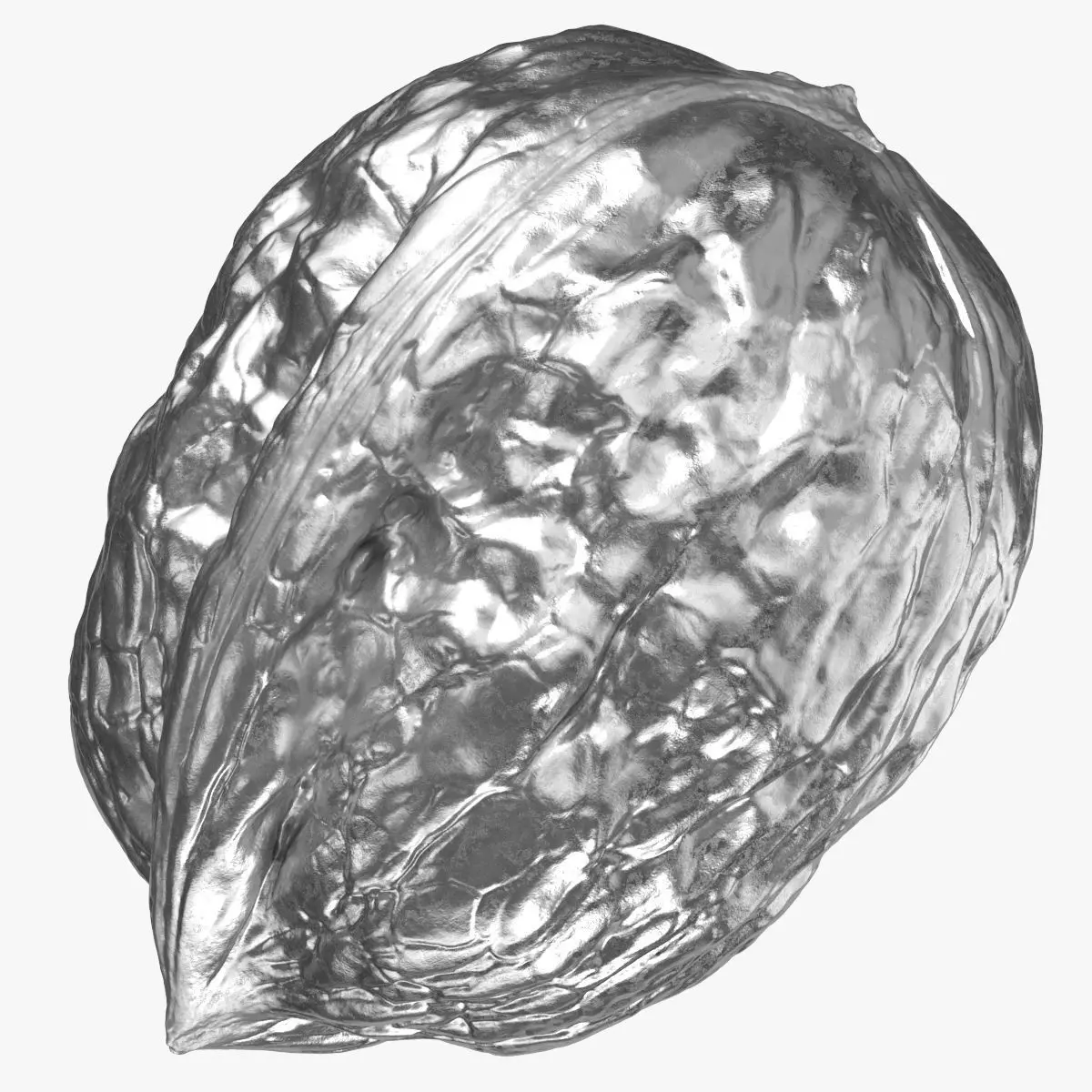 Walnut 04 Silver 3D model
