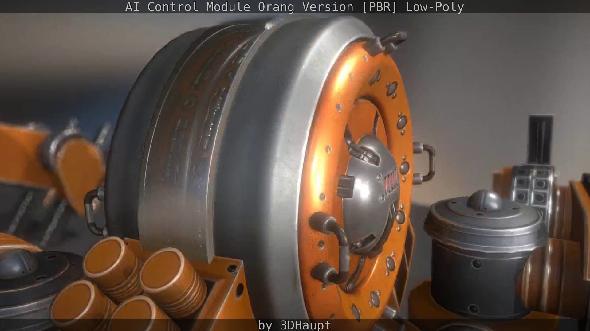 AI Control Module Orang Version Low-poly 3D model_83