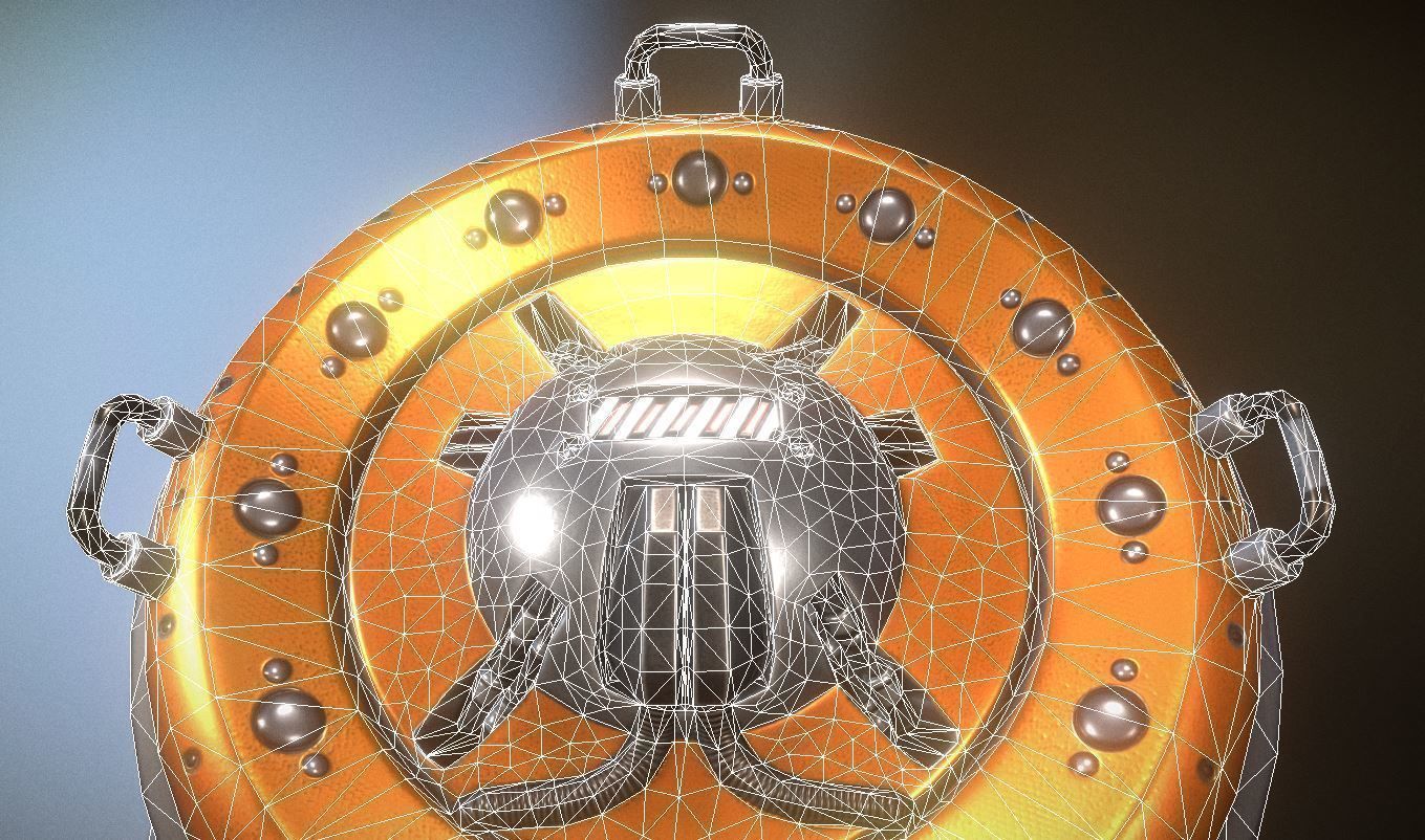 AI Control Module Orang Version Low-poly 3D model_8