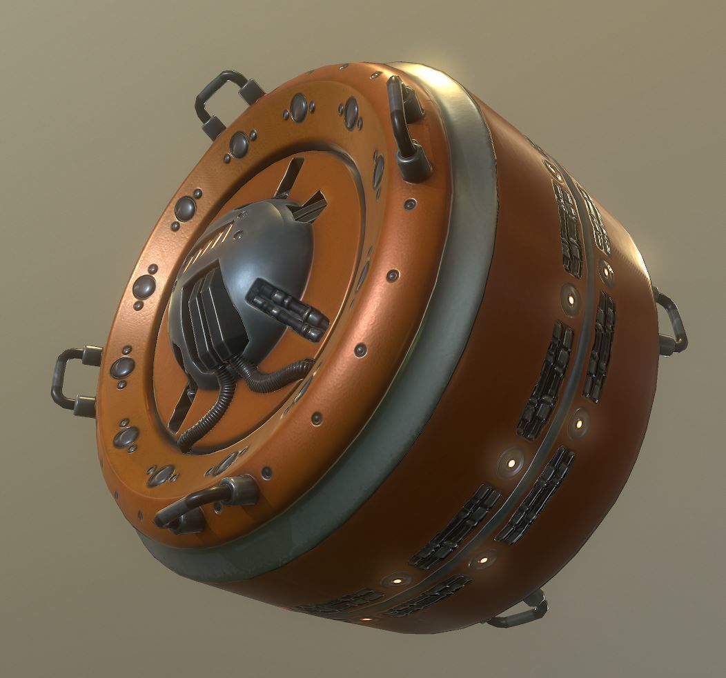 AI Control Module Orang Version Low-poly 3D model_12