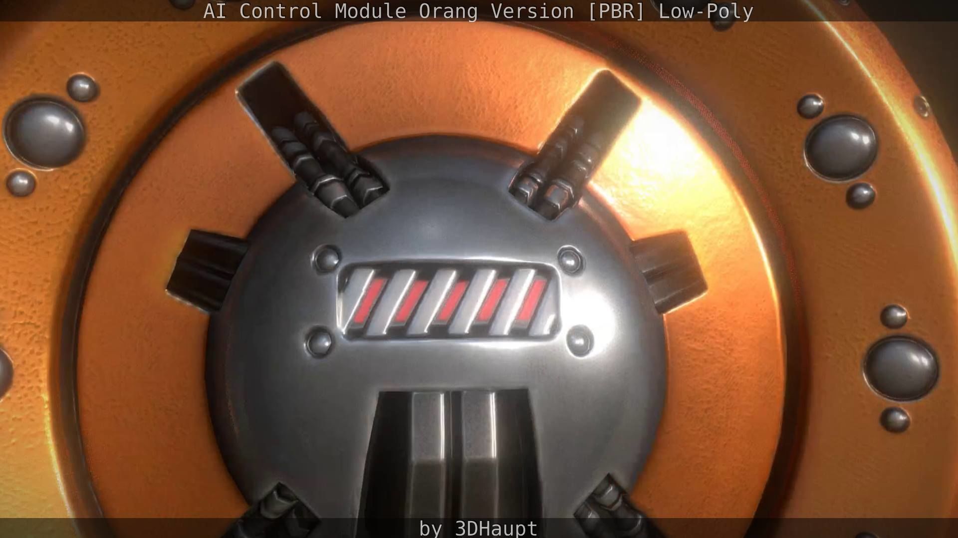 AI Control Module Orang Version Low-poly 3D model_34