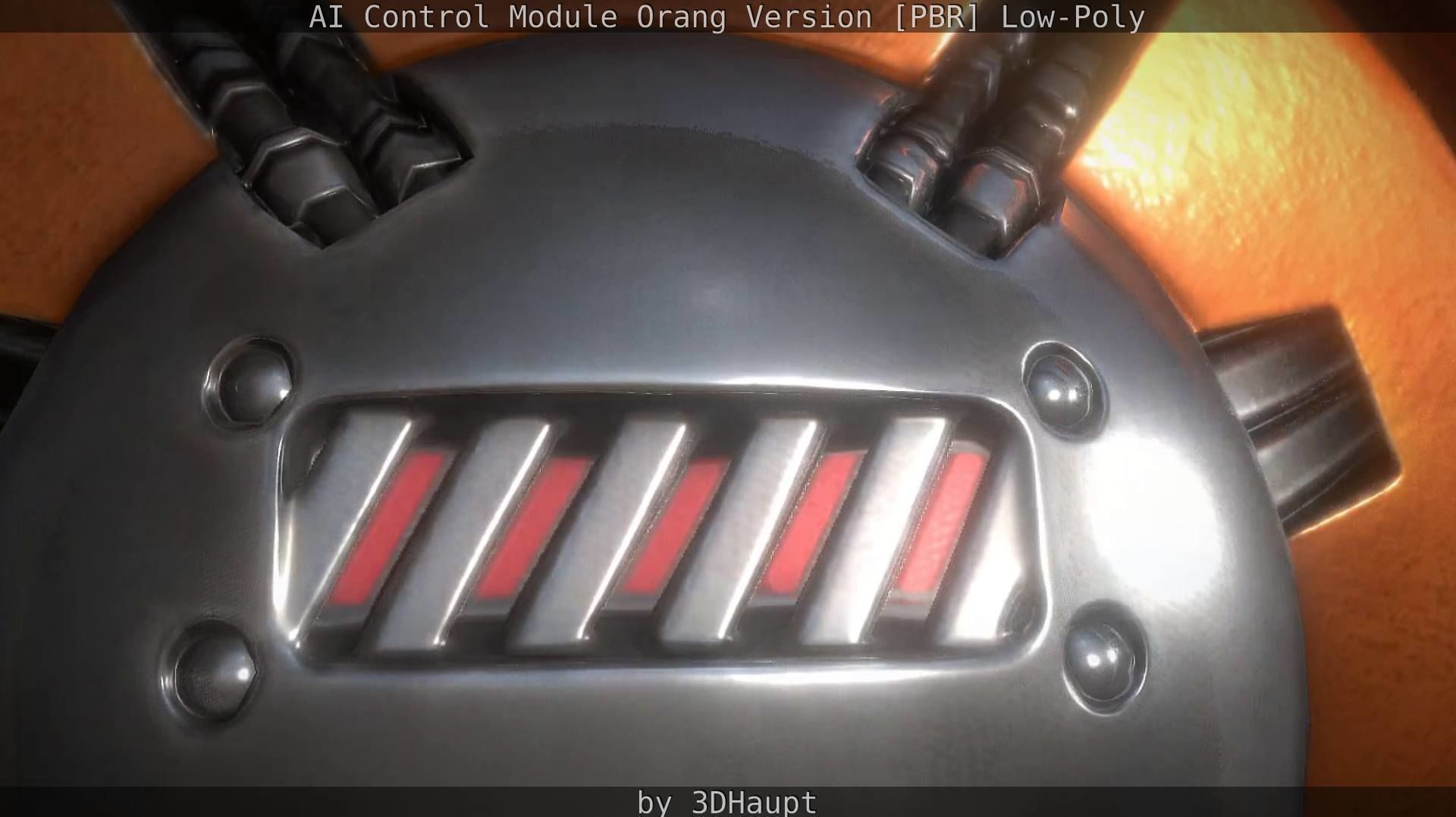 AI Control Module Orang Version Low-poly 3D model_33