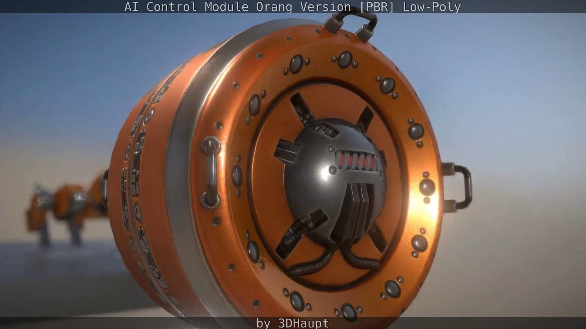 AI Control Module Orang Version Low-poly 3D model_19