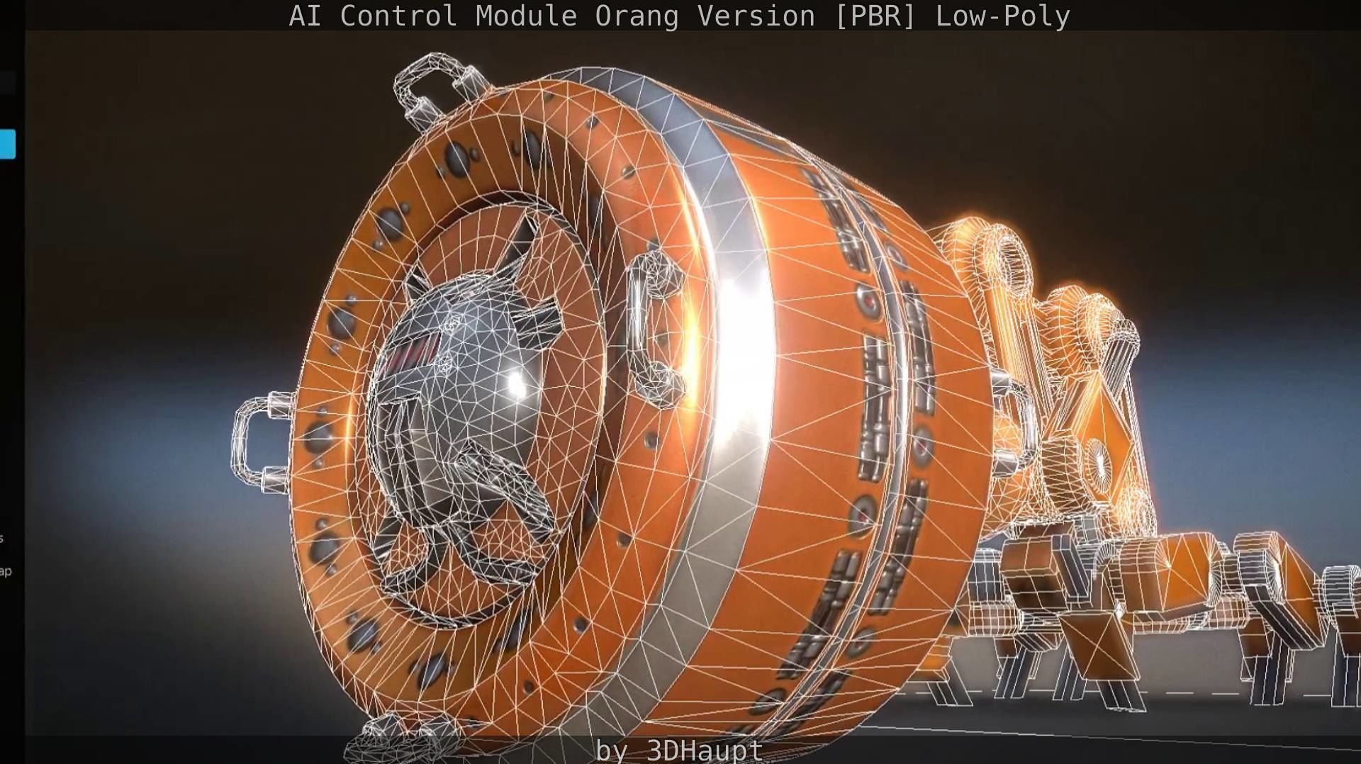 AI Control Module Orang Version Low-poly 3D model_43