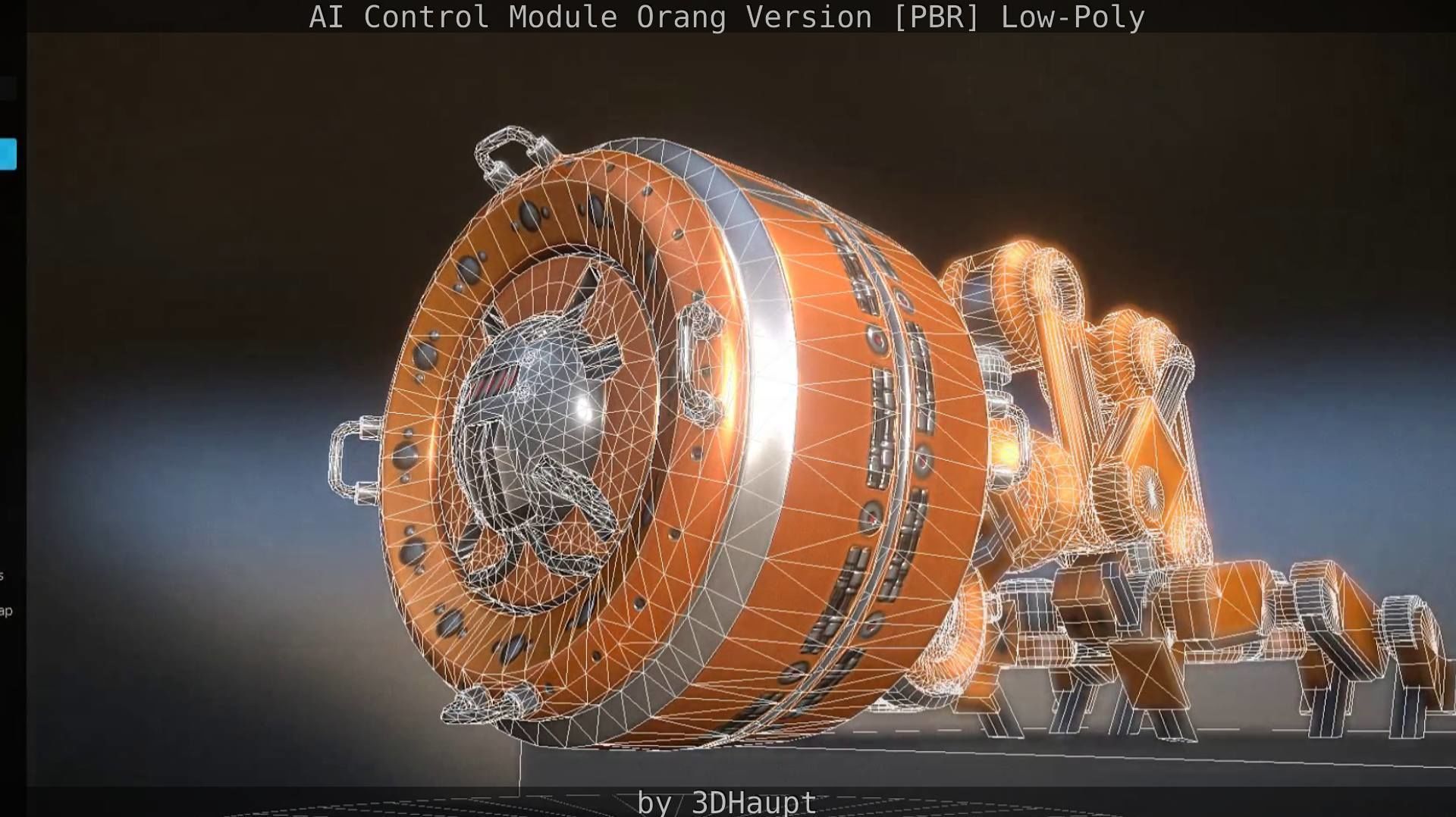 AI Control Module Orang Version Low-poly 3D model_42