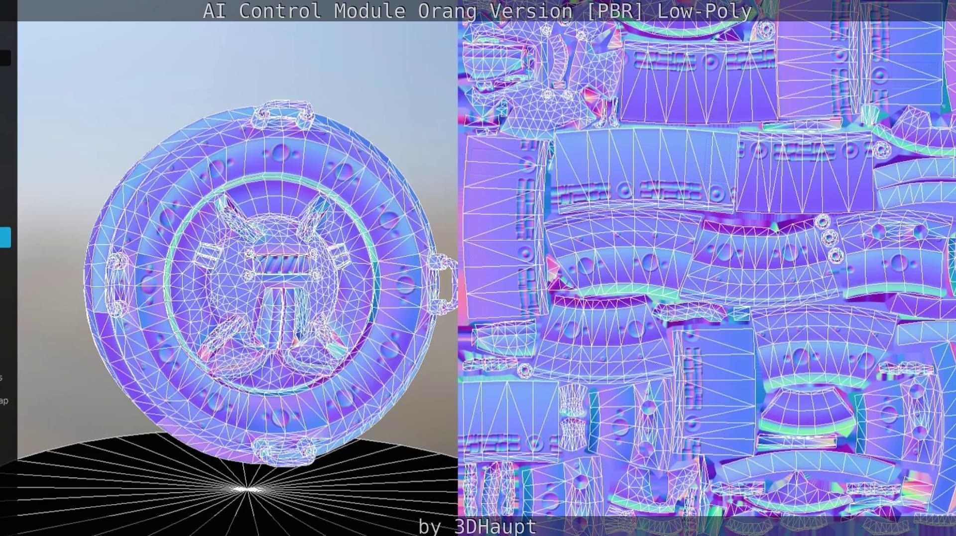 AI Control Module Orang Version Low-poly 3D model_53