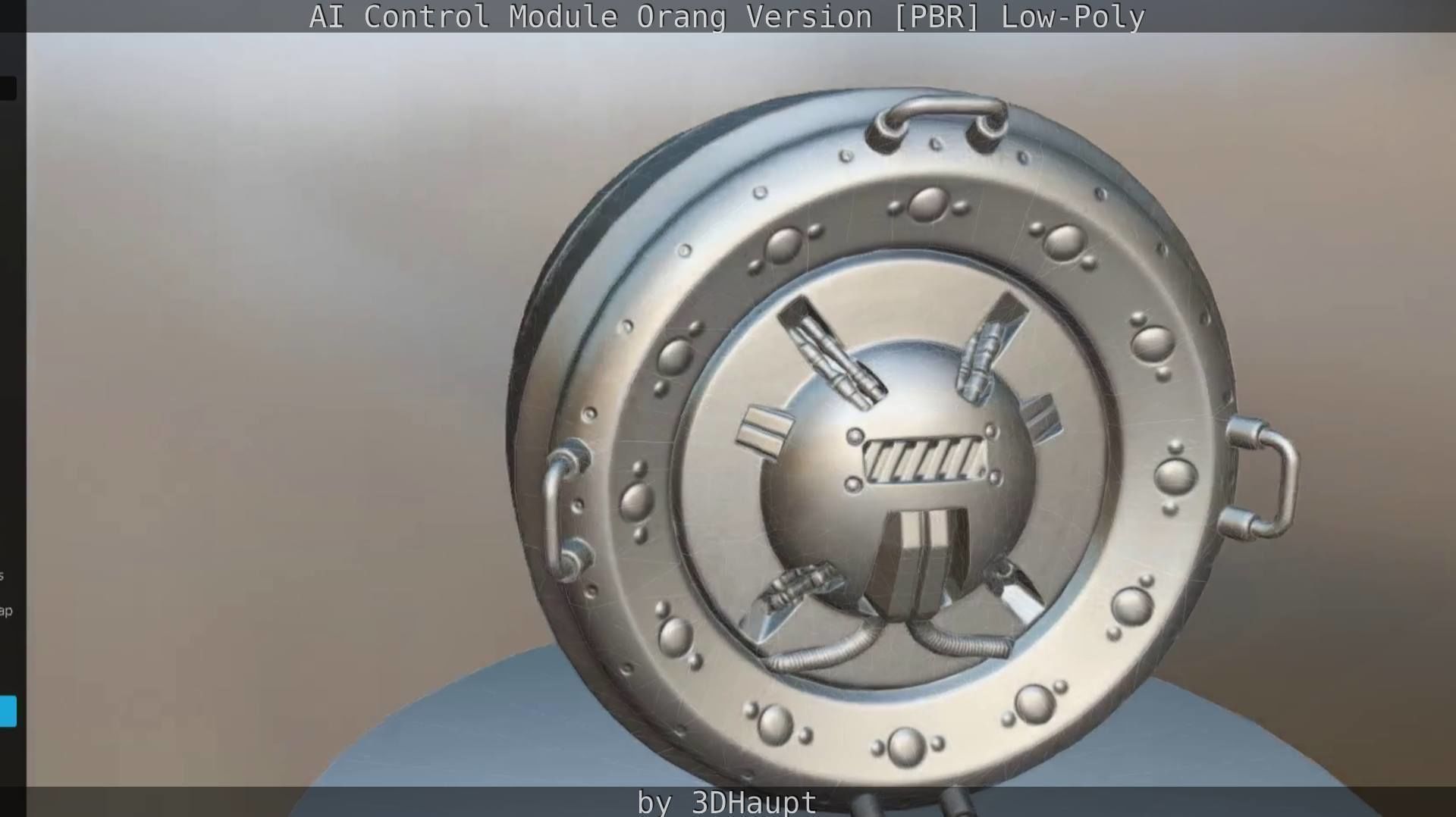 AI Control Module Orang Version Low-poly 3D model_57