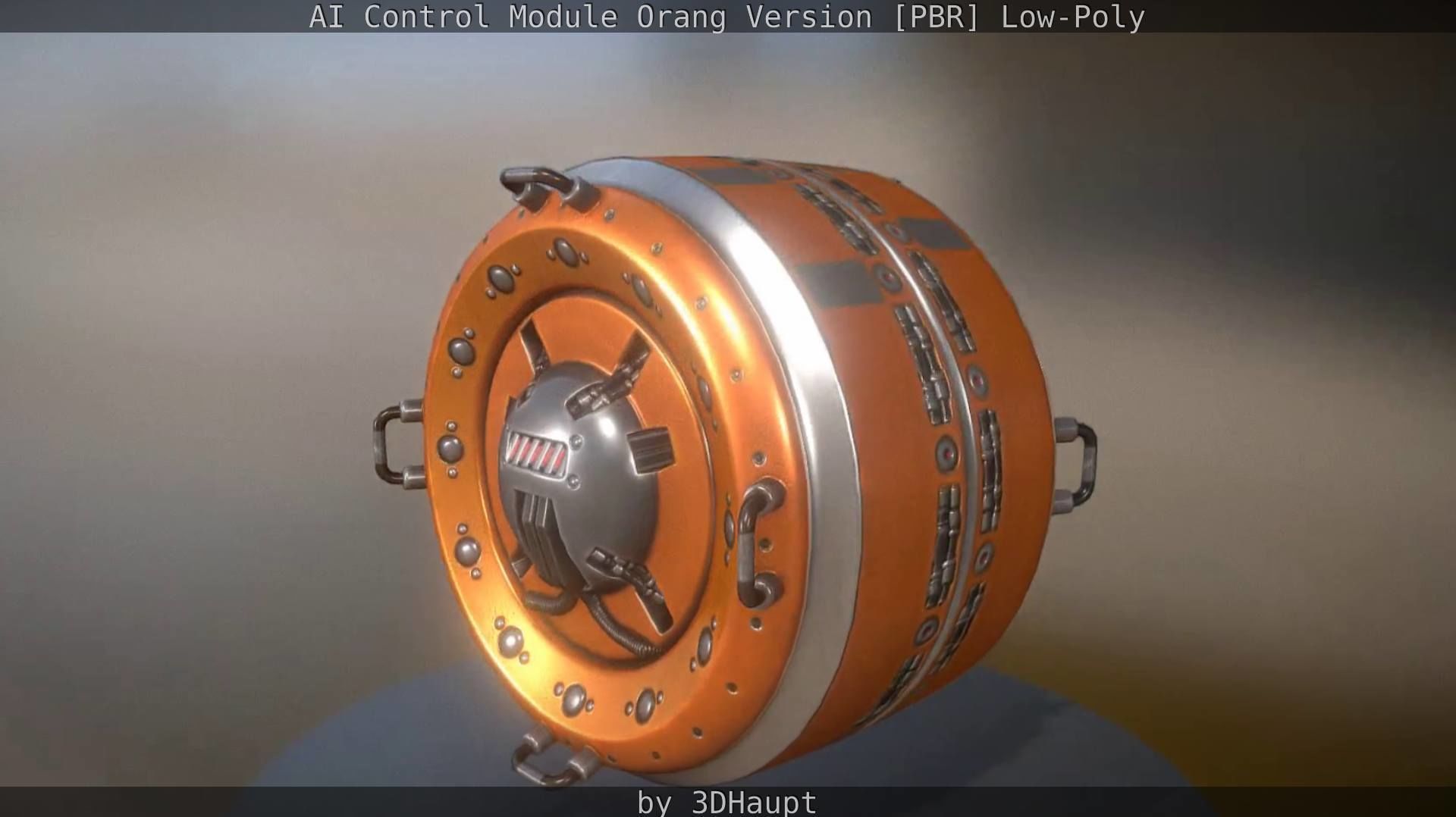 AI Control Module Orang Version Low-poly 3D model_16